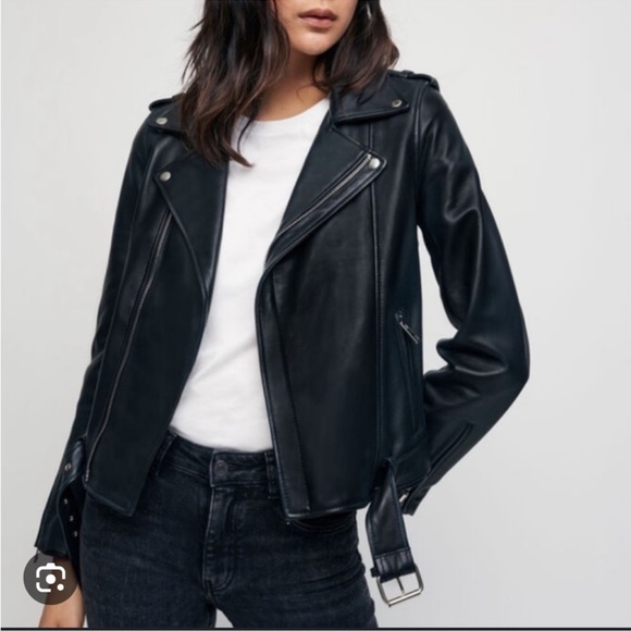 Jackets & Blazers - Trade/sell Maje leather jacket NWT w/ minor flaw🦄